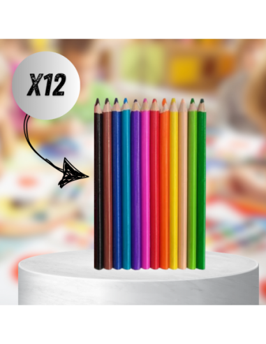 KREDKI OŁÓWKOWE GRUBE JUMBO 12 KOLORÓW