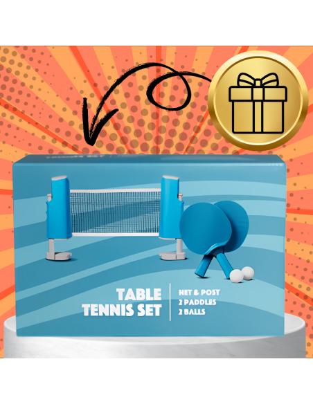 ZESTAW DO TENISA STOŁOWEGO PING PONG 2x PALETKI PIŁECZKI Z SIATKĄ ROZKŁADANĄ