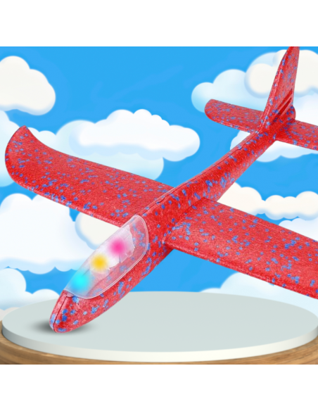 SAMOLOT Z WYRZUTNIĄ SZYBOWIEC STYROPIAN RZUTKA ZABAWKA PISTOLET LED