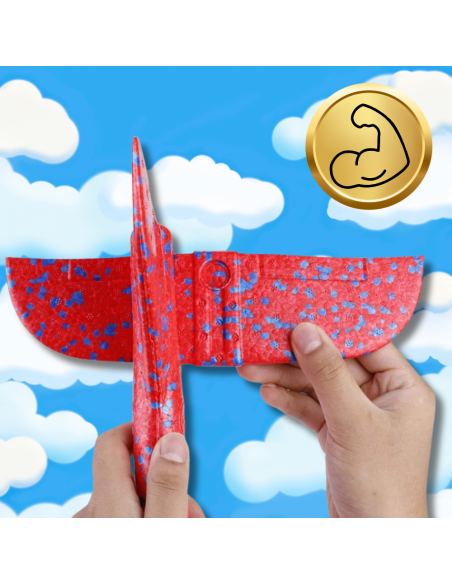 SAMOLOT Z WYRZUTNIĄ SZYBOWIEC STYROPIAN RZUTKA ZABAWKA PISTOLET LED