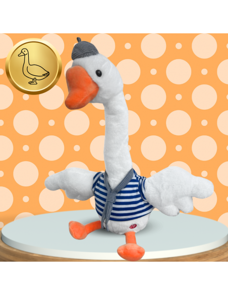 INTERAKTYWNY GADAJĄCA GĘŚ PRZEDRZEŹNIACZ GADUŁA POWTARZA NAGRANE SŁOWA TAŃCZY