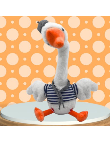 INTERAKTYWNY GADAJĄCA GĘŚ PRZEDRZEŹNIACZ GADUŁA POWTARZA NAGRANE SŁOWA TAŃCZY