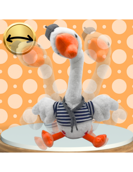 INTERAKTYWNY GADAJĄCA GĘŚ PRZEDRZEŹNIACZ GADUŁA POWTARZA NAGRANE SŁOWA TAŃCZY