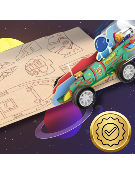 SEKRETY ELEKTRONIKI ZBUDUJ ROBOTA ZESTAW 6w1 DREWNIANY MODEL KOSMOS