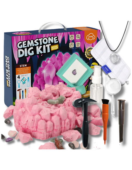 Zestaw Mały Archeolog Kopalnia Kryształów Brylantów Wykopaliska Kryształy