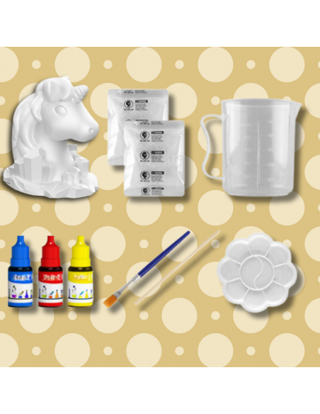 HODOWLA KRYSZTAŁÓW KRYSZTAŁY ZESTAW EDUKACYJNY JEDNOROŻEC DO MALOWANIA DIY