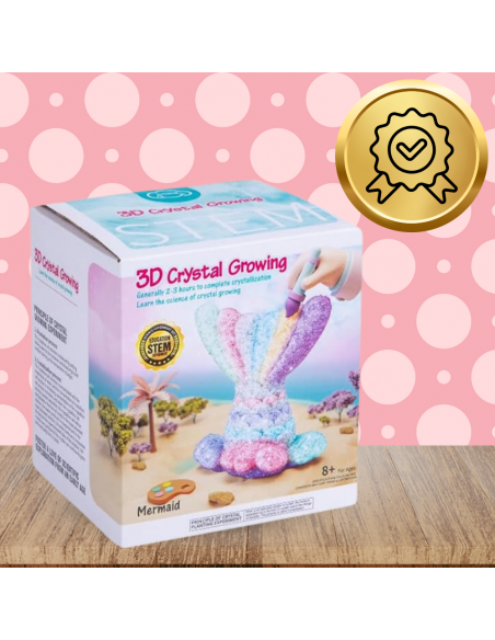 HODOWLA KRYSZTAŁÓW KRYSZTAŁY ZESTAW EDUKACYJNY OGON SYRENY DO MALOWANIA DIY
