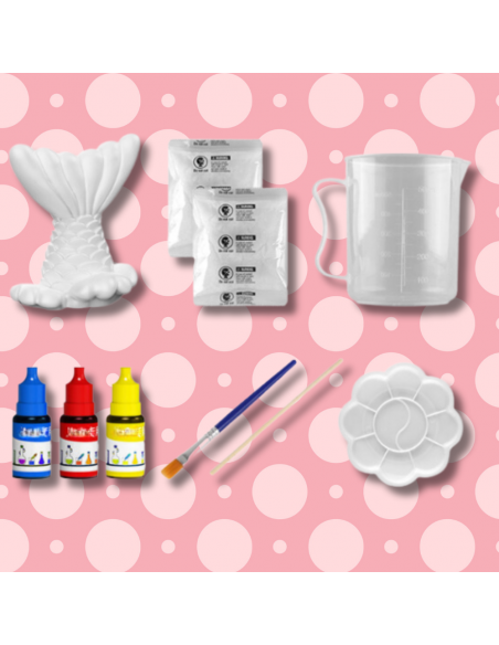 HODOWLA KRYSZTAŁÓW KRYSZTAŁY ZESTAW EDUKACYJNY OGON SYRENY DO MALOWANIA DIY