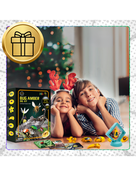 Skamieliny Wykopaliska Owadów w Bursztynie ZESTAW Dla Małych Archeologów