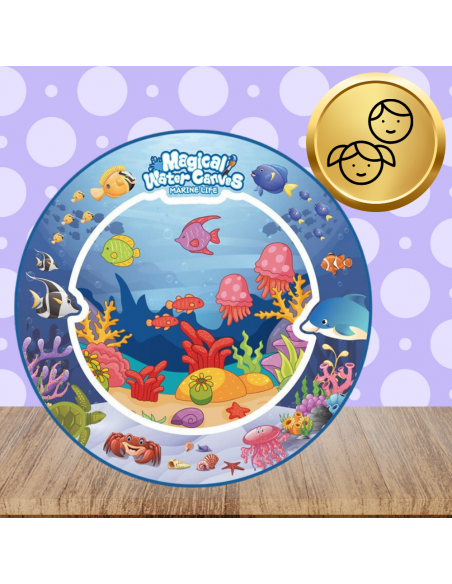 MATA WODNA DO MALOWANIA WODĄ XXL 80 cm AKCESORIA PIECZĄTKI PISAKI SZABLONY