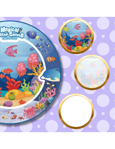 MATA WODNA DO MALOWANIA WODĄ XXL 80 cm AKCESORIA PIECZĄTKI PISAKI SZABLONY