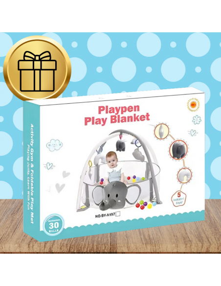 MATA EDUKACYJNA DLA NIEMOWLĄT INTERAKTYWNA 4w1 SŁONIK PIŁECZKI MASKOTKI