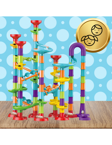 TOR KULKOWY DUŻY ZESTAW KULKI WYRZUTNIA LABIRYNT ZABAWKA DLA DZIECI