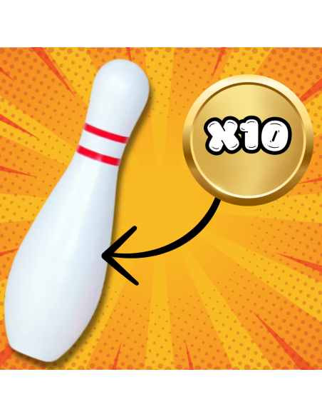 KRĘGLE GRA ZRĘCZNOŚCIOWA SENSORYCZNE DLA DZIECI ZABAWA BOWLING BIAŁE