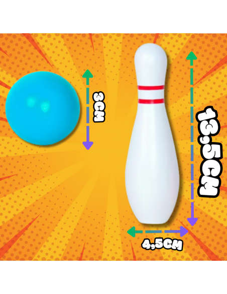 KRĘGLE GRA ZRĘCZNOŚCIOWA SENSORYCZNE DLA DZIECI ZABAWA BOWLING BIAŁE