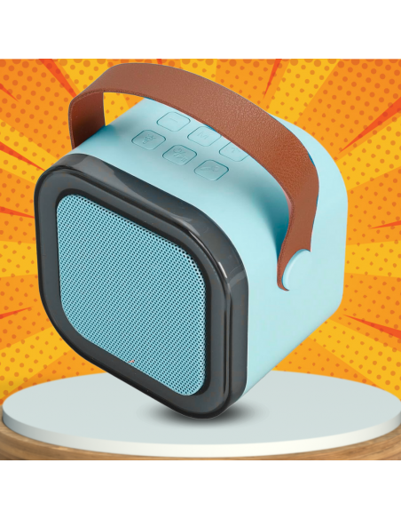 GŁOŚNIK PRZENOŚNY BEZPRZEWODOWY BLUETOOTH KARAOKE Z 2 MIKROFONAMI USB RGB