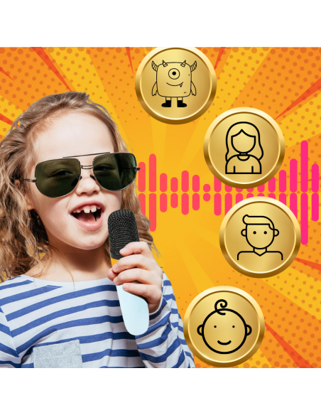 GŁOŚNIK PRZENOŚNY BEZPRZEWODOWY BLUETOOTH KARAOKE Z 2 MIKROFONAMI USB RGB