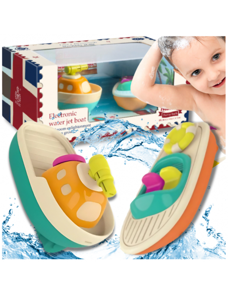 Statki pływające kolorowe łódeczki do wanny strzelające wodą dla dzieci