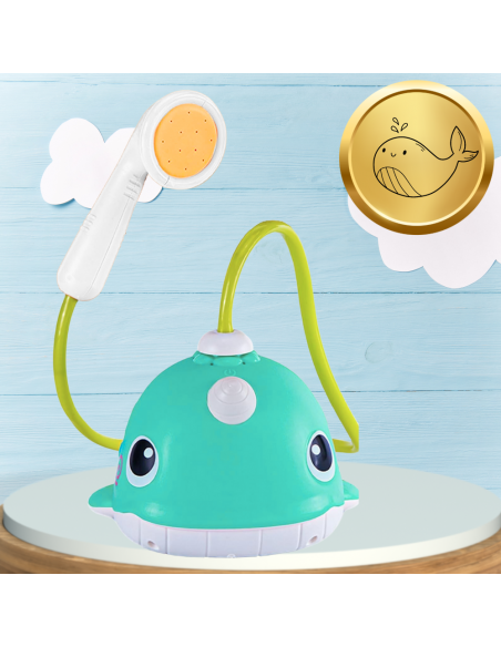 FONTANNA ZABAWKA EDUKACYJNA DO KĄPIELI WODY TRYSKAJĄCY WIELORYB 3 KOŃCÓWKI