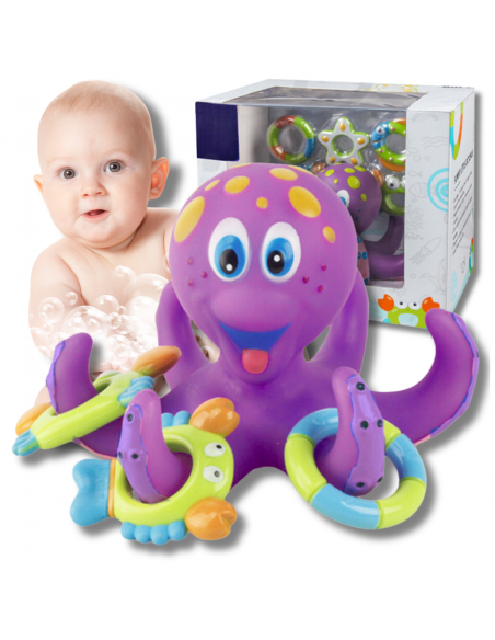 ZABAWKA OŚMIORNICZKA DO WANNY KĄPIELI WODNA PŁYWAJĄCA OŚMIORNICA DLA DZIECI