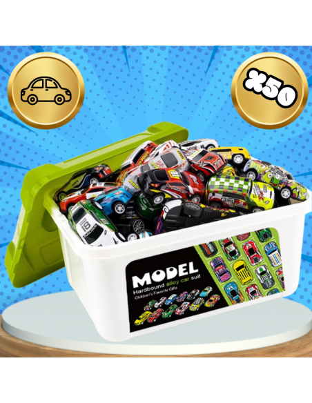 DUŻY ZESTAW SAMOCHODÓW METALOWE RESORAKI W WALIZCE AUTKA Z NAPĘDEM 50szt