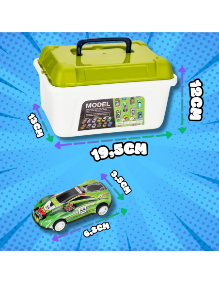 DUŻY ZESTAW SAMOCHODÓW METALOWE RESORAKI W WALIZCE AUTKA Z NAPĘDEM 50szt