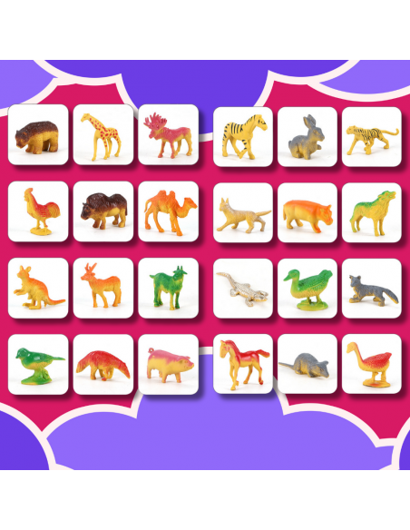 FIGURKI ZESTAW ZWIERZĄTEK ZOO FIGUREK DZIKIE SAFARI KUFEREK 58EL DLA DZIECI