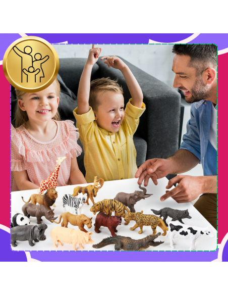 FIGURKI ZESTAW ZWIERZĄTEK ZOO FIGUREK DZIKIE SAFARI KUFEREK 58EL DLA DZIECI