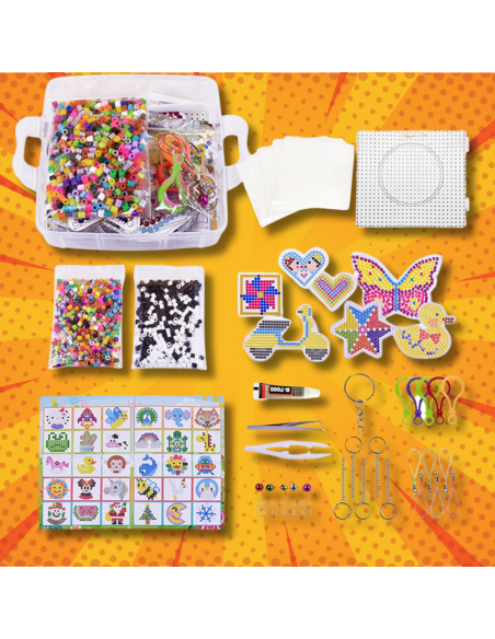 ZESTAW XL DLA DZIECI 11000szt PRASOWANKA KORALIKI DO PRASOWANIA AKCESORIA