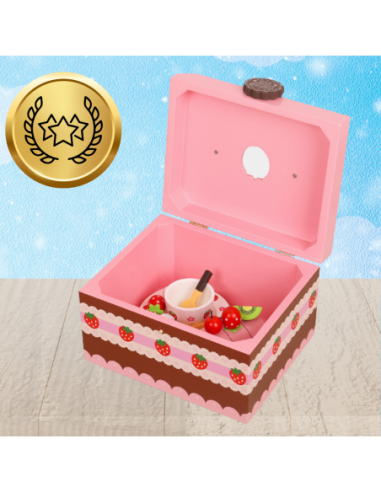 OGROMNY DREWNIANY ZESTAW SŁODKOŚCI...