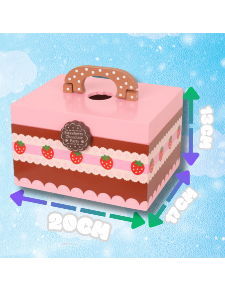 OGROMNY DREWNIANY ZESTAW SŁODKOŚCI CIASTO CUKIERNIA ZABAWKA DLA DZIECI TORT