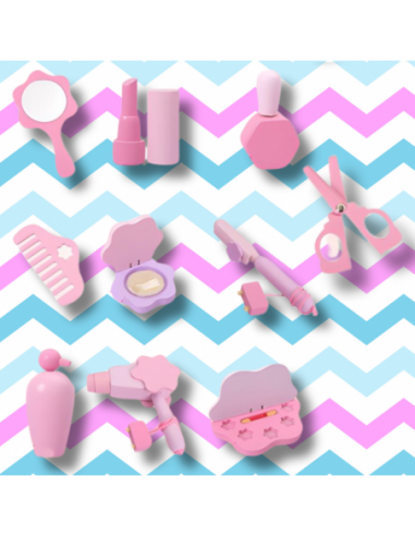 Duża drewniana toaletka z krzesłem...