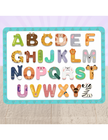 Duży Zestaw Drewniane Magnetyczne...