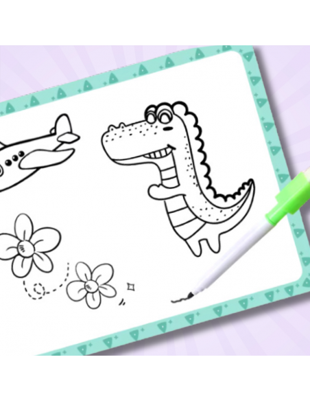 Duży Zestaw Drewniane Magnetyczne Literki z Tablicą Marker Zabawa Nauka