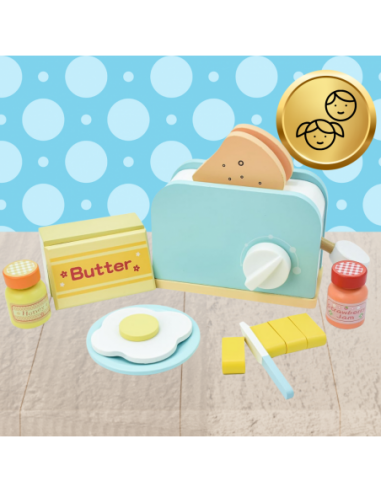 TOSTER OPIEKACZ DREWNIANY DUŻY ZESTAW...