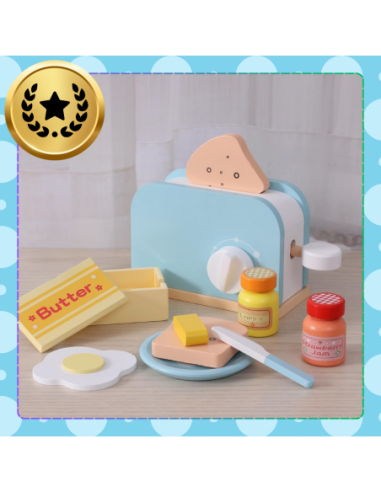 TOSTER OPIEKACZ DREWNIANY DUŻY ZESTAW...