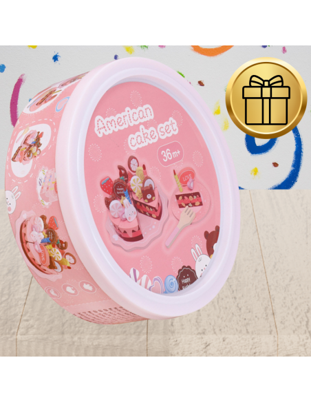 DREWNIANY TORT CIASTO DO KROJENIA DUŻY ZESTAW DLA DZIECI Z AKCESORIAM