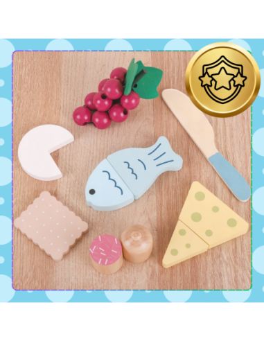 Drewniany Duży Zestaw Do Krojenia dla...