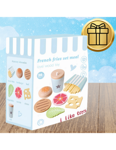 Drewniany Duży Zestaw Hamburger dla...