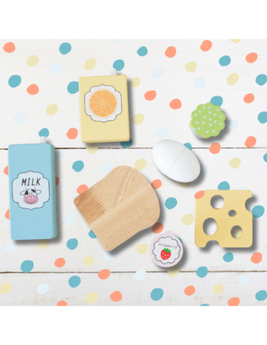 Drewniany Zestaw śniadanie Krojenie...