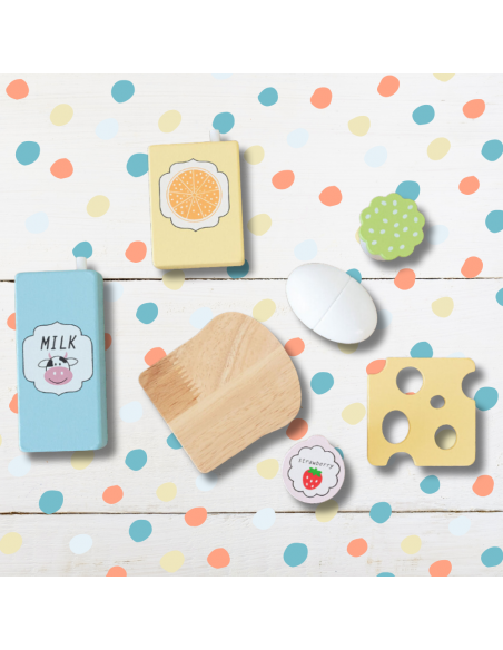 Drewniany Zestaw śniadanie Krojenie dla Dzieci Zabawka Kanapka Edukacyjna