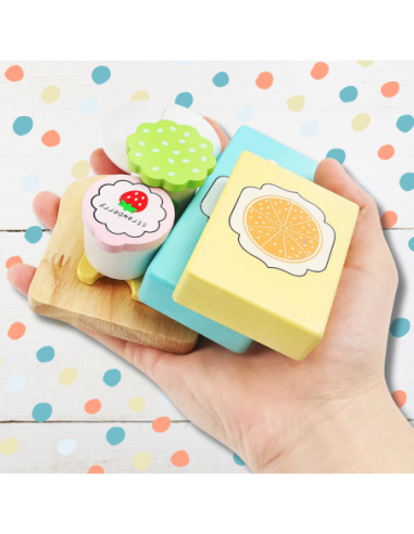 Drewniany Zestaw śniadanie Krojenie...