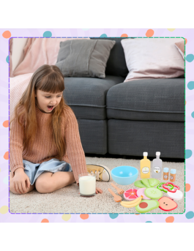 Drewniany Zestaw Warzyw Miska widelce...