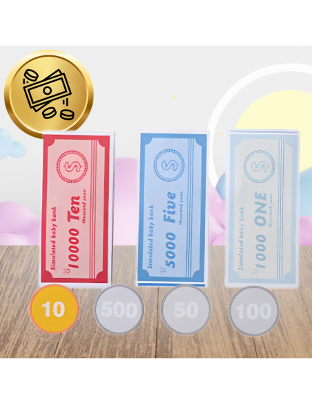 Drewniana Kasa Fiskalna Sklepowa Dla Dzieci z Pieniędzmi Kartą Czytnikiem Zabawka Edukacyjna