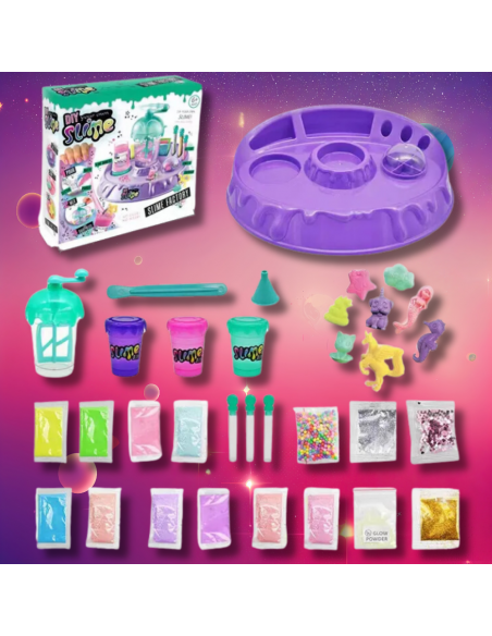 DUŻY ZESTAW DLA DZIECI FABRYKA DO ROBIENIA SLIME GLUTÓW BROKAT AKCESORIA