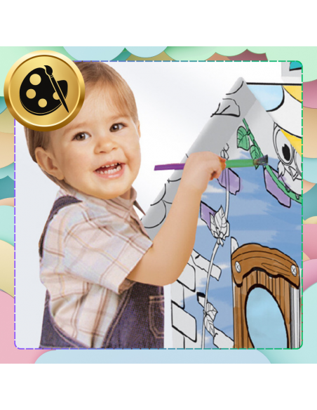 DOMEK SKŁADANY DLA DZIECI DO MALOWANIA KOLOROWANIA KREATYWNA ZABAWA PISAKI