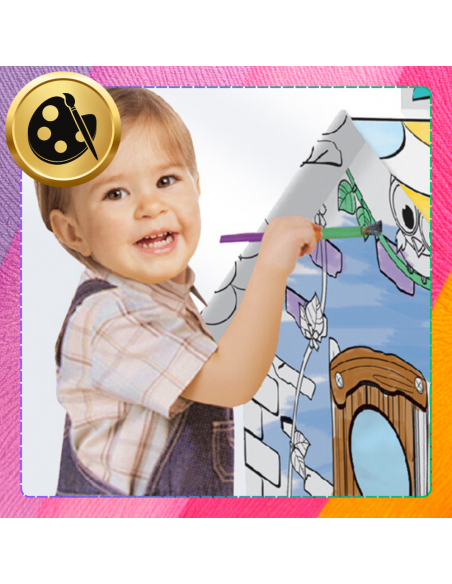 DOMEK SKŁADANY DLA DZIECI DO MALOWANIA KOLOROWANIA KREATYWNA ZABAWA PISAKI