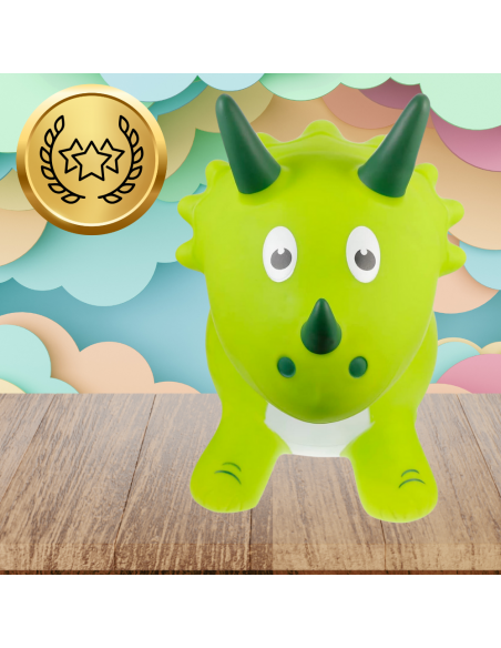 SKOCZEK DLA DZIECI DO SKAKANIA GUMOWY Z POMPKĄ DINOZAUR