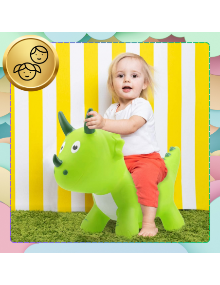 SKOCZEK DLA DZIECI DO SKAKANIA GUMOWY Z POMPKĄ DINOZAUR