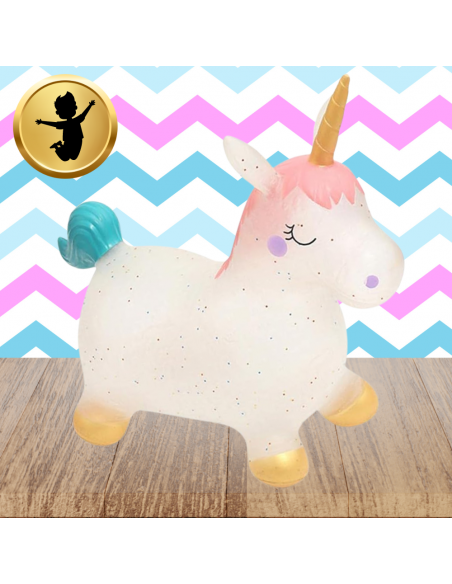 SKOCZEK DLA DZIECI DO SKAKANIA GUMOWY Z POMPKĄ JEDNOROŻEC